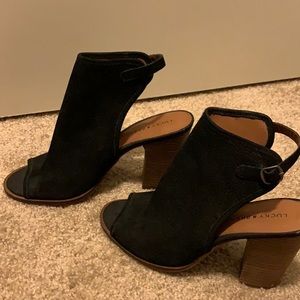 Lucky Brand- Lisza Peep Toe Boots
